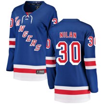 New York Rangers Women's Chris Nilan Fanatics Branded Breakaway Blue Home Jersey