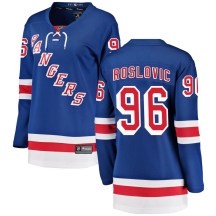 New York Rangers Women's Jack Roslovic Fanatics Branded Breakaway Blue Home Jersey