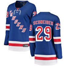 New York Rangers Women's Cole Schneider Fanatics Branded Breakaway Blue Home Jersey