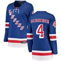 New York Rangers Women's Braden Schneider Fanatics Branded Breakaway Blue Home Jersey