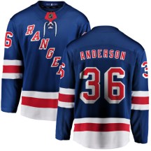 New York Rangers Men's Glenn Anderson Fanatics Branded Breakaway Blue Home Jersey