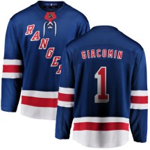 New York Rangers Youth Eddie Giacomin Fanatics Branded Breakaway Blue Home Jersey