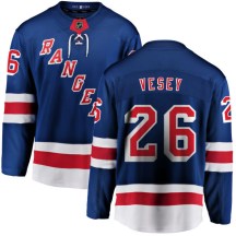 New York Rangers Men's Jimmy Vesey Fanatics Branded Breakaway Blue Home Jersey