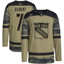 New York Rangers Youth Rod Gilbert Adidas Authentic Camo Military Appreciation Practice Jersey