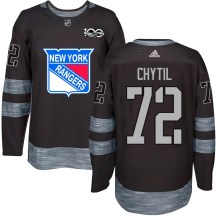 New York Rangers Youth Filip Chytil Authentic Black 1917-2017 100th Anniversary Jersey