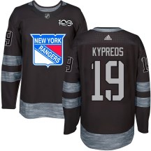 New York Rangers Youth Nick Kypreos Authentic Black 1917-2017 100th Anniversary Jersey