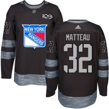 New York Rangers Youth Stephane Matteau Authentic Black 1917-2017 100th Anniversary Jersey