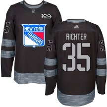 New York Rangers Youth Mike Richter Authentic Black 1917-2017 100th Anniversary Jersey