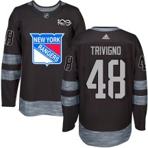 New York Rangers Youth Bobby Trivigno Authentic Black 1917-2017 100th Anniversary Jersey