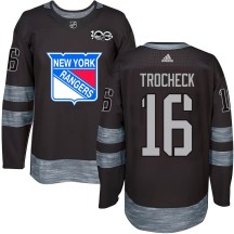 New York Rangers Youth Vincent Trocheck Authentic Black 1917-2017 100th Anniversary Jersey