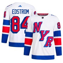 New York Rangers Men's Adam Edstrom Adidas Authentic White 2024 Stadium Series Primegreen Jersey