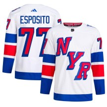 New York Rangers Men's Phil Esposito Adidas Authentic White 2024 Stadium Series Primegreen Jersey