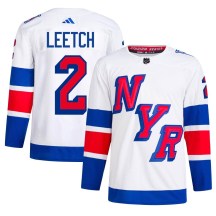 New York Rangers Men's Brian Leetch Adidas Authentic White 2024 Stadium Series Primegreen Jersey