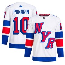 New York Rangers Men's Artemi Panarin Adidas Authentic White 2024 Stadium Series Primegreen Jersey