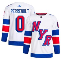 New York Rangers Men's Gabriel Perreault Adidas Authentic White 2024 Stadium Series Primegreen Jersey