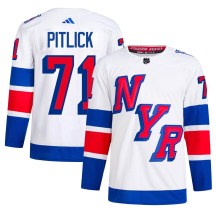New York Rangers Men's Tyler Pitlick Adidas Authentic White 2024 Stadium Series Primegreen Jersey