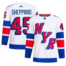 New York Rangers Men's James Sheppard Adidas Authentic White 2024 Stadium Series Primegreen Jersey