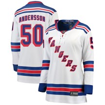 New York Rangers Women's Lias Andersson Fanatics Branded Breakaway White Away Jersey