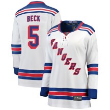 New York Rangers Women's Barry Beck Fanatics Branded Breakaway White Away Jersey