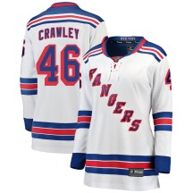 New York Rangers Women's Brandon Crawley Fanatics Branded Breakaway White ized Away Jersey