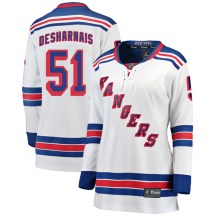 New York Rangers Women's David Desharnais Fanatics Branded Breakaway White Away Jersey