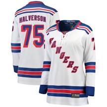 New York Rangers Women's Brandon Halverson Fanatics Branded Breakaway White Away Jersey
