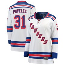 New York Rangers Women's Ondrej Pavelec Fanatics Branded Breakaway White Away Jersey