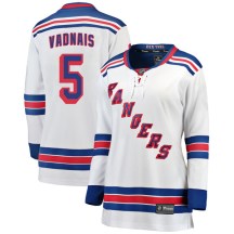 New York Rangers Women's Carol Vadnais Fanatics Branded Breakaway White Away Jersey