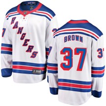New York Rangers Men's Chris Brown Fanatics Branded Breakaway White Away Jersey