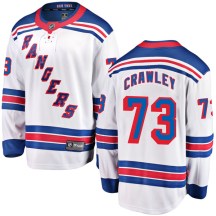 New York Rangers Men's Brandon Crawley Fanatics Branded Breakaway White Away Jersey