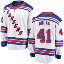 New York Rangers Men's Jaroslav Halak Fanatics Branded Breakaway White Away Jersey