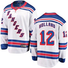 New York Rangers Men's Peter Holland Fanatics Branded Breakaway White Away Jersey