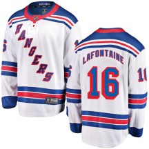 New York Rangers Men's Pat Lafontaine Fanatics Branded Breakaway White Away Jersey