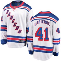 New York Rangers Men's Maxim Lapierre Fanatics Branded Breakaway White Away Jersey