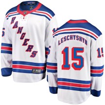 New York Rangers Men's Jake Leschyshyn Fanatics Branded Breakaway White Away Jersey
