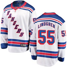 New York Rangers Men's Ryan Lindgren Fanatics Branded Breakaway White Away Jersey