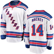 New York Rangers Men's Connor Mackey Fanatics Branded Breakaway White Away Jersey
