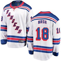 New York Rangers Men's Riley Nash Fanatics Branded Breakaway White Away Jersey