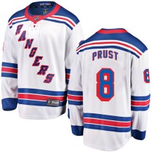 New York Rangers Men's Brandon Prust Fanatics Branded Breakaway White Away Jersey