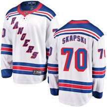 New York Rangers Men's Mackenzie Skapski Fanatics Branded Breakaway White Away Jersey
