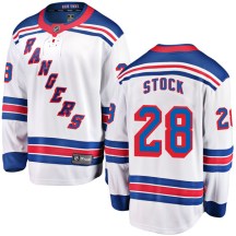 New York Rangers Men's P.j. Stock Fanatics Branded Breakaway White Away Jersey