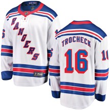 New York Rangers Men's Vincent Trocheck Fanatics Branded Breakaway White Away Jersey