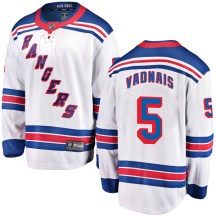 New York Rangers Men's Carol Vadnais Fanatics Branded Breakaway White Away Jersey