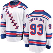 New York Rangers Men's Mika Zibanejad Fanatics Branded Breakaway White Away Jersey
