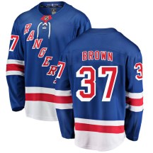 New York Rangers Men's Chris Brown Fanatics Branded Breakaway Blue Home Jersey