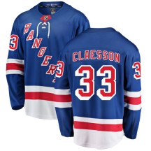 New York Rangers Men's Fredrik Claesson Fanatics Branded Breakaway Blue Home Jersey