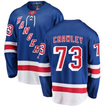 New York Rangers Men's Brandon Crawley Fanatics Branded Breakaway Blue Home Jersey