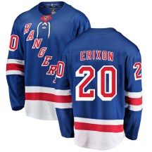 New York Rangers Men's Jan Erixon Fanatics Branded Breakaway Blue Home Jersey