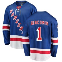 New York Rangers Men's Eddie Giacomin Fanatics Branded Breakaway Blue Home Jersey