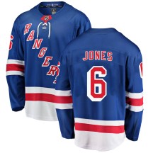 New York Rangers Men's Zac Jones Fanatics Branded Breakaway Blue Home Jersey